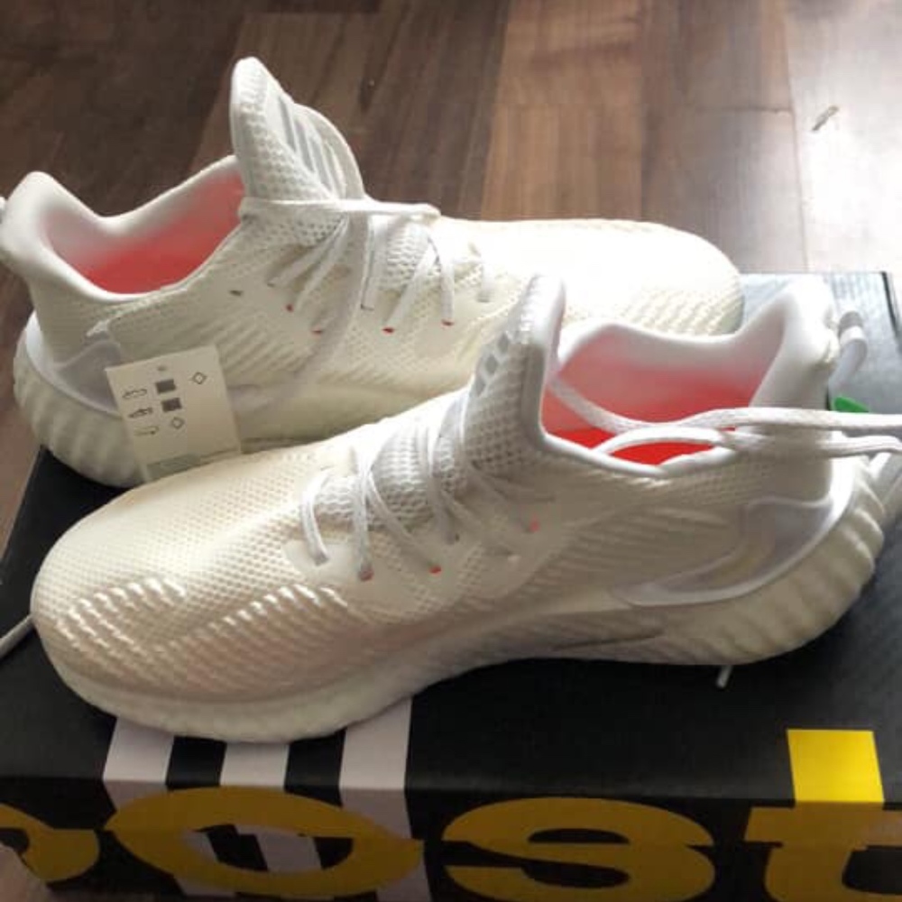 All White Adidas Alphaboost - Picture 1 of 2